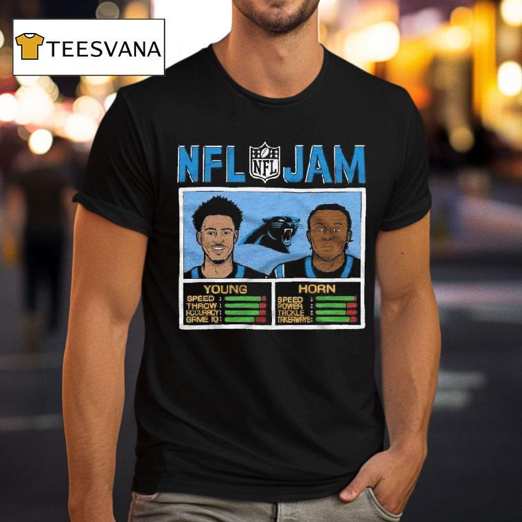Nfl Jam Carolina Panthers Young And Horn T Shirt Nfl Jam Carolina Panthers Young And Horn T Shirt