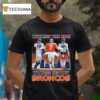 Peyton Manning John Albert Elway Jr And Bo Nix Witness The Ride Witness History Denver Broncos Signatures T Shirt