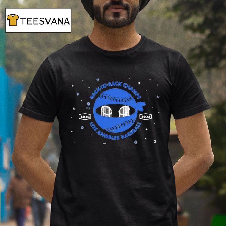 Pitching Ninja La Back To Back Champs Edition T Shirt Pitching Ninja La Back To Back Champs Edition T Shirt