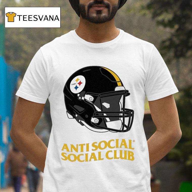 Pittsburgh Slers Anti Social Social Club X Nfl Helme T Shirt Pittsburgh Slers Anti Social Social Club X Nfl Helme T Shirt
