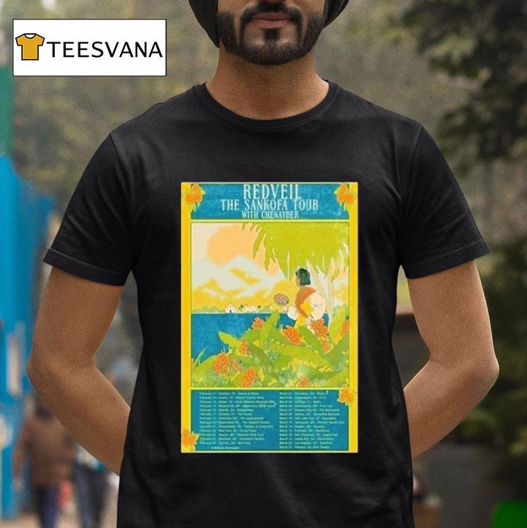 Redveil The Sankofa Tour Dates T Shirt Redveil The Sankofa Tour Dates T Shirt
