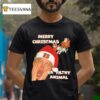 Santa Riding Tigers Merry Christmas Ya Filthy Animal Cincinnati Bengals Logo T Shirt