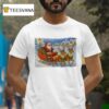 Santa Sleigh Reindeer Christmas T Shirt