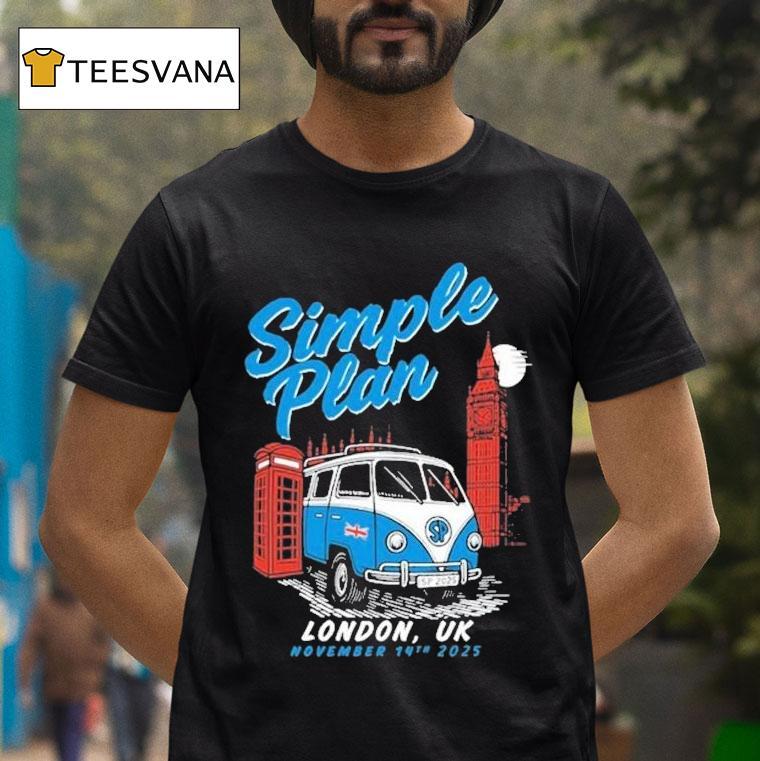 Simple Plan November Th The O London Uk Van T Shirt Simple Plan November Th The O London Uk Van T Shirt