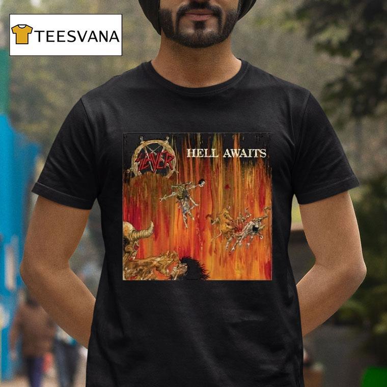 Slayer Hell Awaits Th March T Shirt Slayer Hell Awaits Th March T Shirt