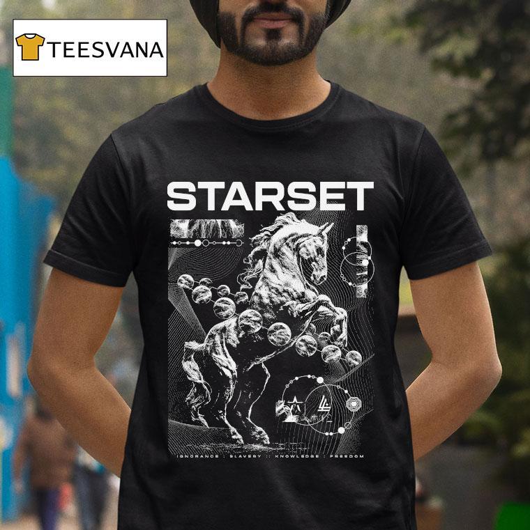 Starset Ignorance Slavery Knowledge Freedom Pegasus T Shirt Starset Ignorance Slavery Knowledge Freedom Pegasus T Shirt
