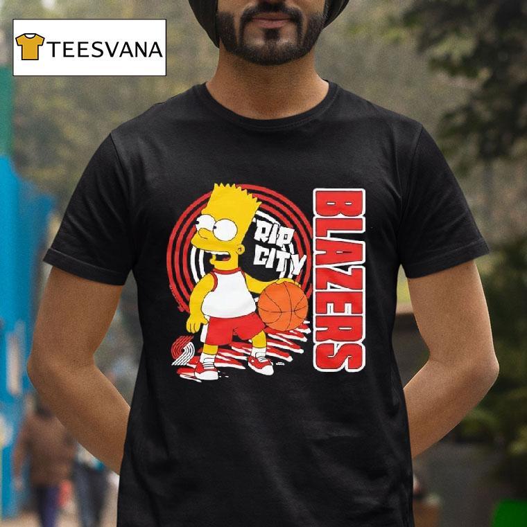 The Simpsons Bart X Portland Trail Blazers T Shirt The Simpsons Bart X Portland Trail Blazers T Shirt