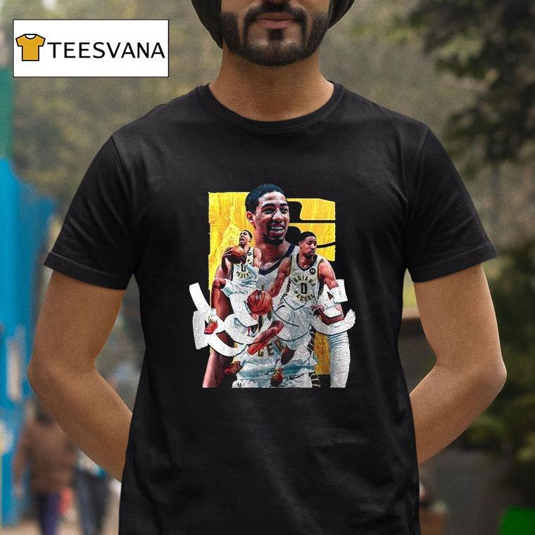 Tyrese Haliburton Indiana Pacers Hoops Art Dynamic Action Comic Style T Shirt Tyrese Haliburton Indiana Pacers Hoops Art Dynamic Action Comic Style T Shirt