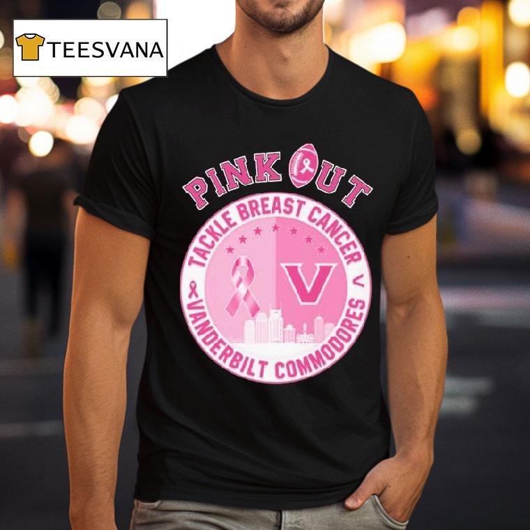 Vanderbilt Commodores Pink Out Tackle Breast Cancer T Shirt Vanderbilt Commodores Pink Out Tackle Breast Cancer T Shirt