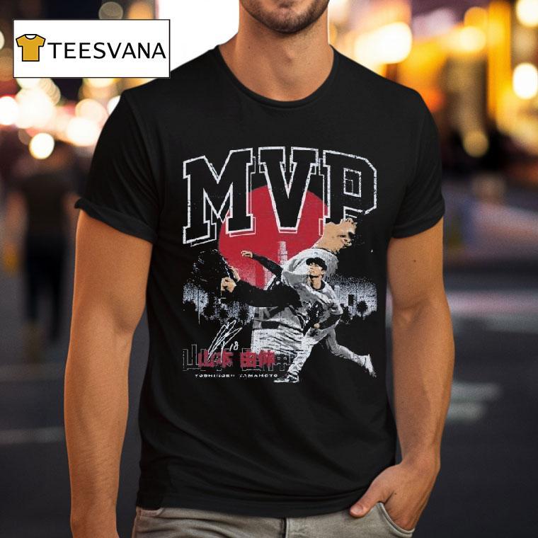 Yoshinobu Yamamoto Los Angeles D Championship Mvp Signature T Shirt Yoshinobu Yamamoto Los Angeles D Championship Mvp Signature T Shirt
