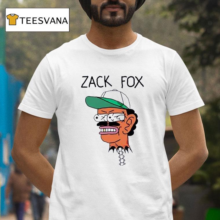 Zack Fox Head Bug Eyed Logo T Shirt Zack Fox Head Bug Eyed Logo T Shirt