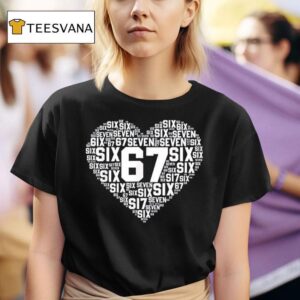 Meme Six Seven Heart Matching Couples Valentines T Shirt