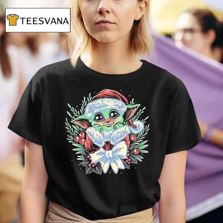 Baby Yoda In The Galaxy Merry Christmas T Shirt