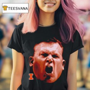 Brad Underwood Big Face Coach Illinois Fighting Illini Basketball T Shirt