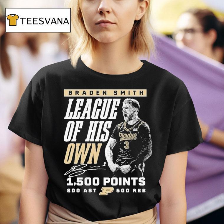 Braden Smith League Of His Own Points Ast Reb Milestone Purdue Boilermakers T Shirt