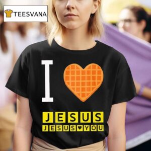 Bryce Crawford Wearing I Love Jesus Jesus Loves You Waffle House T Shirt