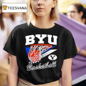 Byu Basketball Retro Swish T Shirt