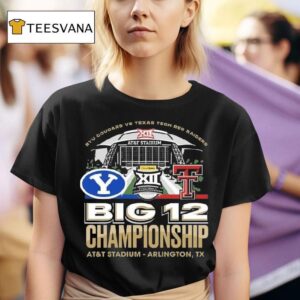 Byu Cougars Vs Texas Tech Red Raiders Big Football Championship Att Stadium Arlington Texas Stadium Crew T Shirt
