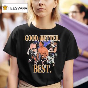 Caleb Williams Rome Odunze And D J Moore Ben Johnson Chicago Bears Coach Good Better Best Players T Shirt