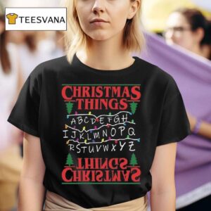 Christmas Tree Alphabet Lights T Shirt