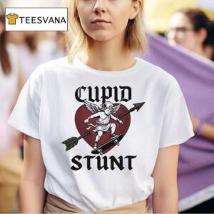 Cupid Stunt Heart Arrow Skateboard T Shirt
