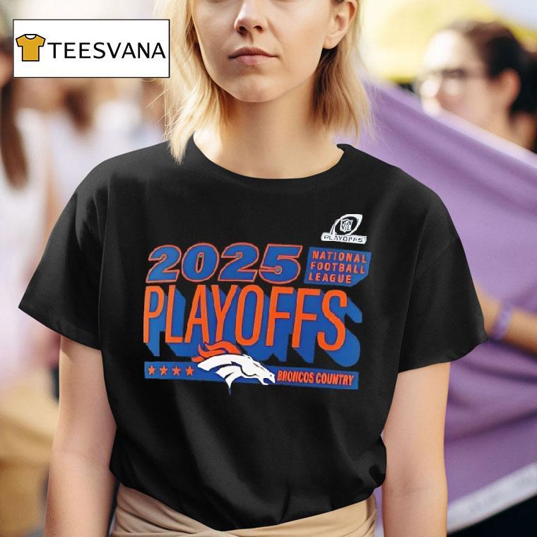 Denver Broncos Charcoal Nfl Playoffs Ready T Shirt