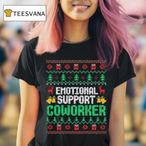 Emotional Support Coworker Ugly Christmas T Shirt