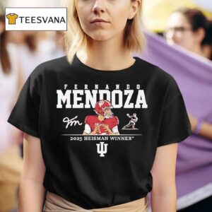 Fernando Mendoza Heisman Winner Indiana Hoosiers Football T Shirt