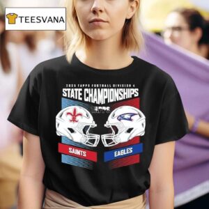 First Baptist Academy Saints Vs Brazos Christian School Eagles Tapps Football State Championships Hh Div T Shirt