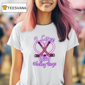 I Love Gay Hockey Boys T Shirt
