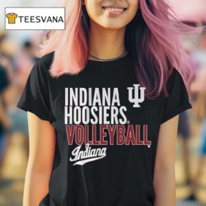 Indiana Volleyball Text Logo Overlay T Shirt