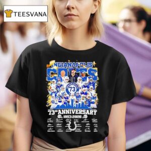Indianapolis Colts Rd Anniversary Signatures T Shirt