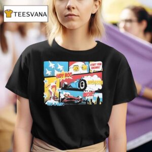 Indianapolis Motor Speedway Indy Start Your Engines Vroom Comic Strip T Shirt