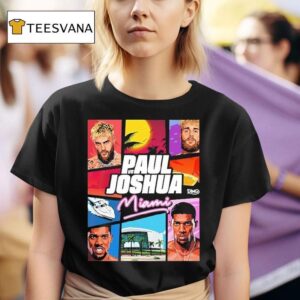 Jake Paul Vs Anthony Joshua Match Showdown Vice City In Miami T Shirt