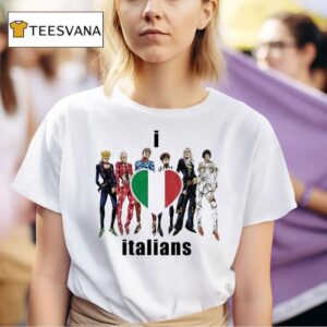 Jojo S Bizarre Adventure I Love Italians T Shirt