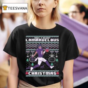 Lamar Jackson Baltimore Ravens Have A Merry Lamarvelous T Shirt