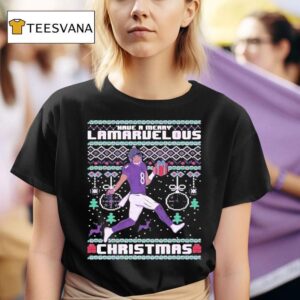 Lamar Jackson Have A Merry Lamaruelous Christmas Ugly Baltimore Ravens T Shirt