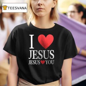 Los Angeles Chargers I Love Jesus Jesus Love You Cross T Shirt