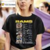 Los Angeles Rams Thank You For The Memories Legend Squad Signatures T Shirt