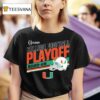Miami Hurricanes College Football Playoff Stripe T Shirt