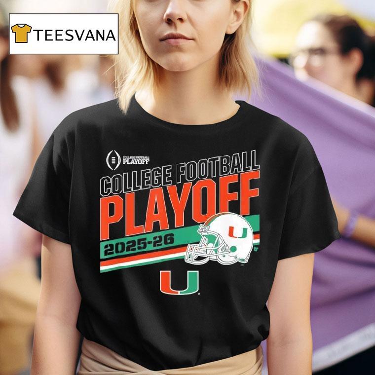 Miami Hurricanes College Football Playoff Stripe T Shirt