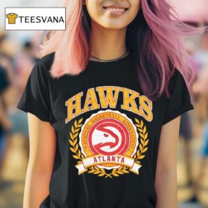 Naional Basketball Association Atlanta Hawks Crest Logo T Shirt