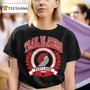 Naional Basketball Association Portland Trail Blazers Crest Logo T Shirt