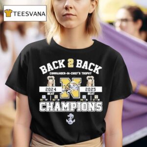 Navy Midshipmen Back Back Commander In Chief S Trophy Champions T Shirt