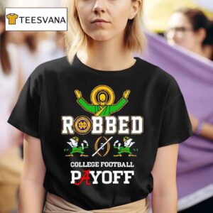 Notre Dame Fighting Irish Jesus Robbed College Football Playoff T Shirt