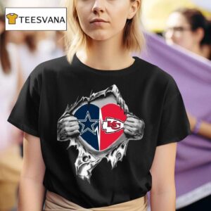 Original Blood Inside Me Dallas Cowboys And Kansas City Chiefs It S In My Hear T Shirt
