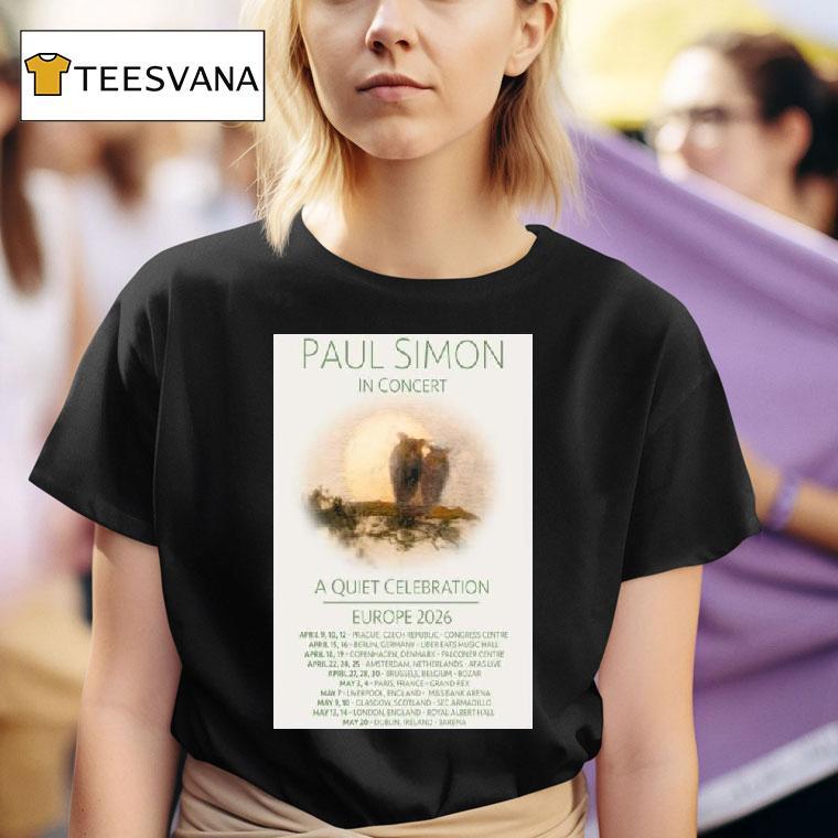 Paul Simon A Quiet Celebration Europe T Shirt