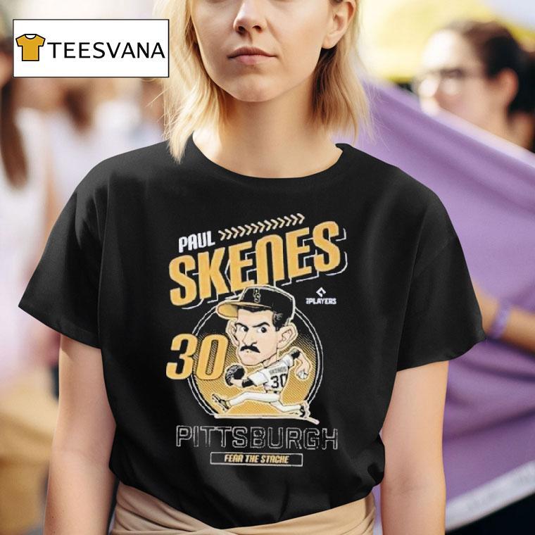 Paul Skenes Fear The Stache Pittsburgh Pirates Mlb Caricature T Shirt