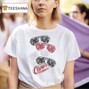 Raising Cane S Gear One Love Glasses T Shirt