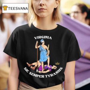 Retro Seal Of Virginia Sic Semper Tyrannis Graphic T Shirt